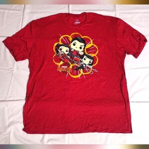 FUNKO POP TEES MARVEL Studios COMICS Shang-chi 2XL T-SHIRT 100% Cotton Red